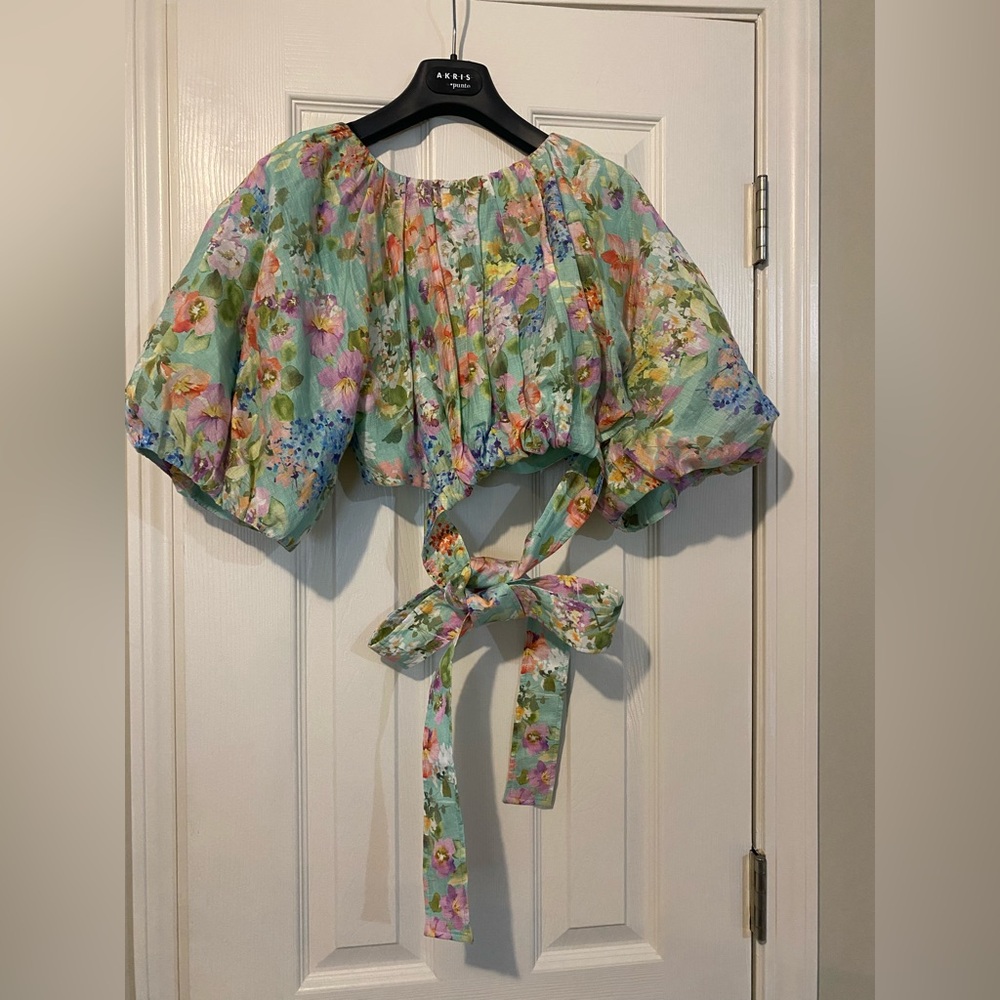 Marsego puff sleeve crop top- M NWOT!